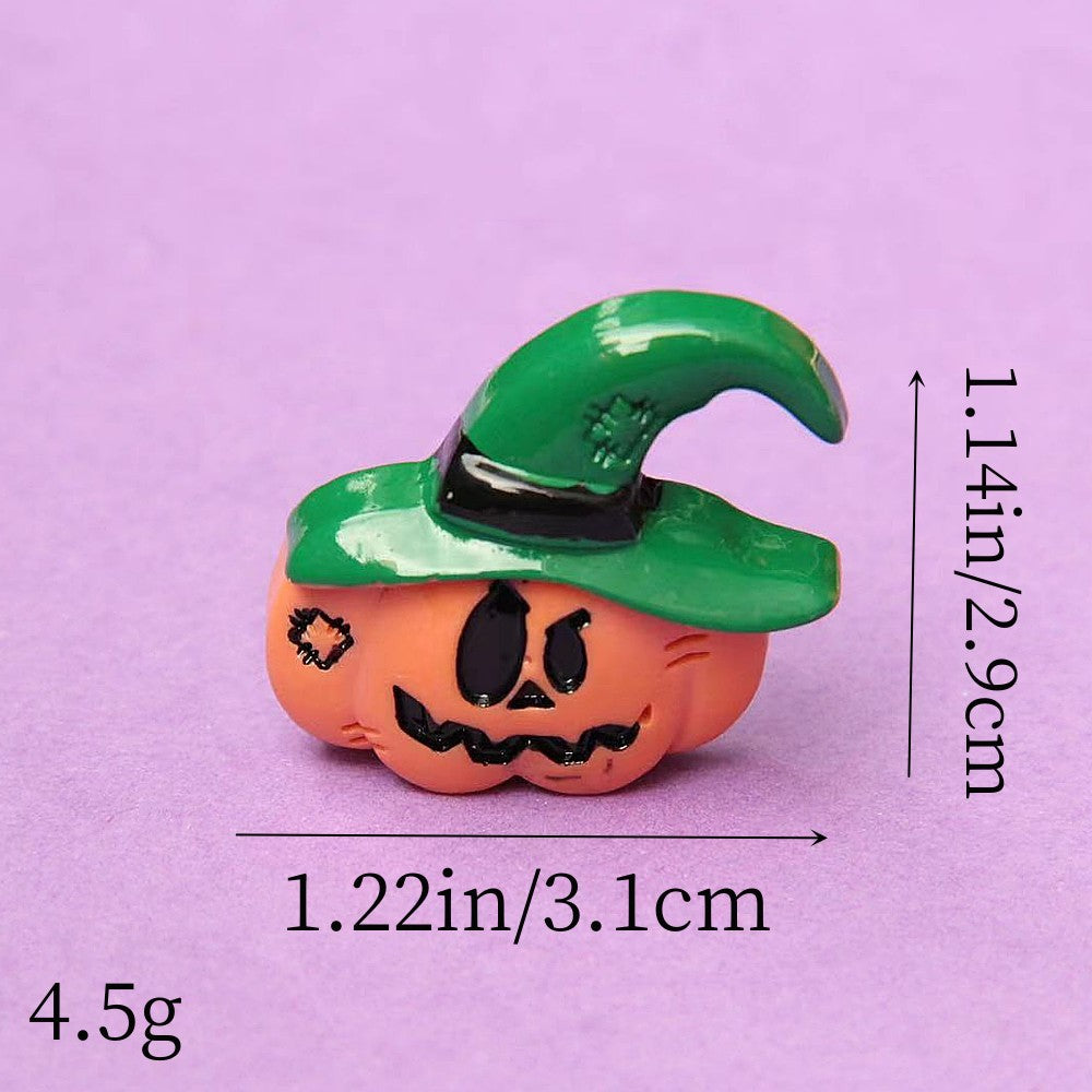 Lady Pumpkin Ghost Resin Enamel DIY Jewelry and Phone Case Accessories