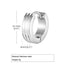 1 Pair Minimalist Solid Color 201 Stainless Steel Triple Hoop Earrings for Men