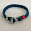 Geometric Anchor Alloy & Titanium Steel Navy Rope Bracelet