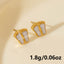 Elegant Footprint Stainless Steel Stud Earrings