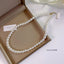 Elegant Minimalist Solid Color Imitation Pearl Necklace for Women 2023 Fashion Choker Accessory