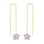 Fashion Star Stainless Steel Plating Drop Earrings 1 Pair