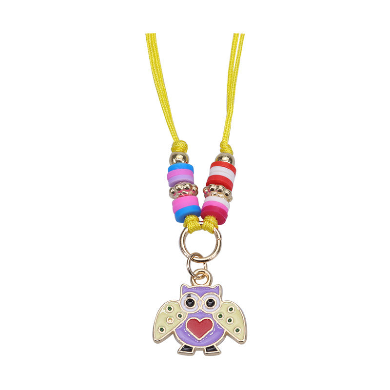 Colorful Butterfly Heart Kids' Friendship Bracelet and Necklace Set