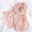 Women's Elegant Lace Trim Cotton Linen Scarf Shawl