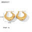 Geometric Gold Plated 18k Stainless Steel Earrings for Women