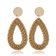 Wholesale Geometric Acrylic Leaf Woven Earrings