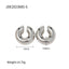 1 Pair Minimalist U Shape 18k Gold Plated Stainless Steel Ear Cuffs