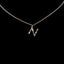 Simple Style 18k Gold Zircon Letter Pendant Necklace