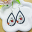 1 Pair Acrylic Floral Ghost Print Drop Earrings