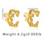 Elegant Butterfly Zircon 18k Gold Plated Copper Ear Cuffs