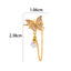 Heart Shape Butterfly Zircon Cartilage Ear Clip Earrings