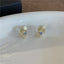 Sweet Heart Shaped Zircon Inlay Copper Ear Clips and Studs - 1 Pair