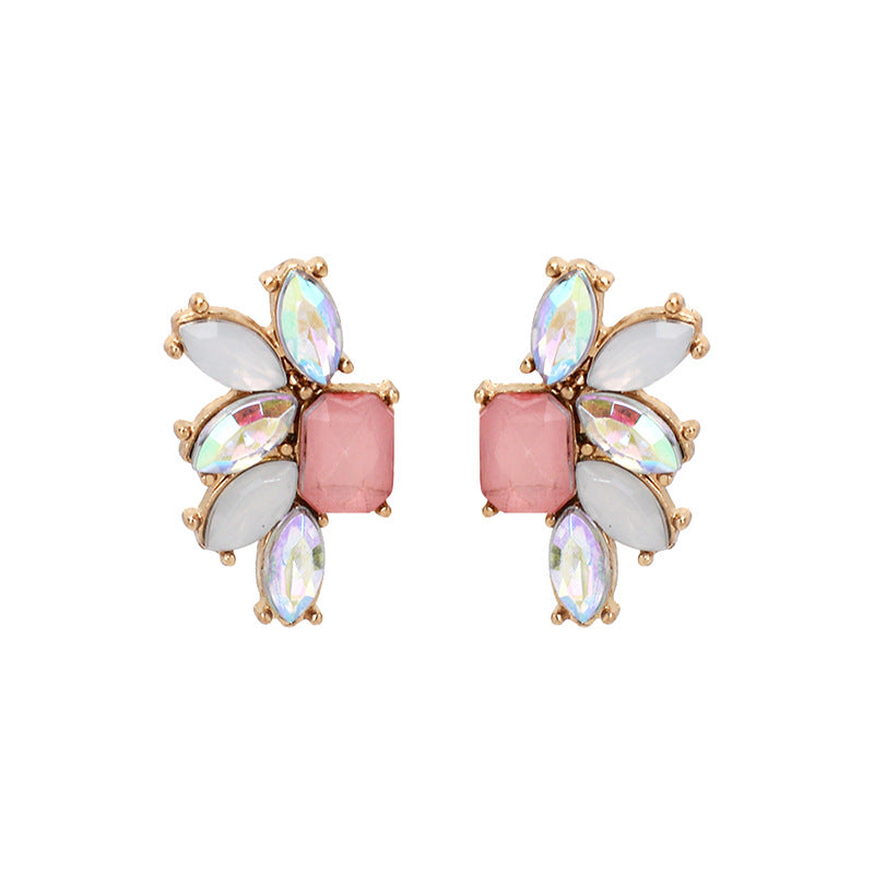 Fashion Geometric Acrylic Rhinestone Earrings