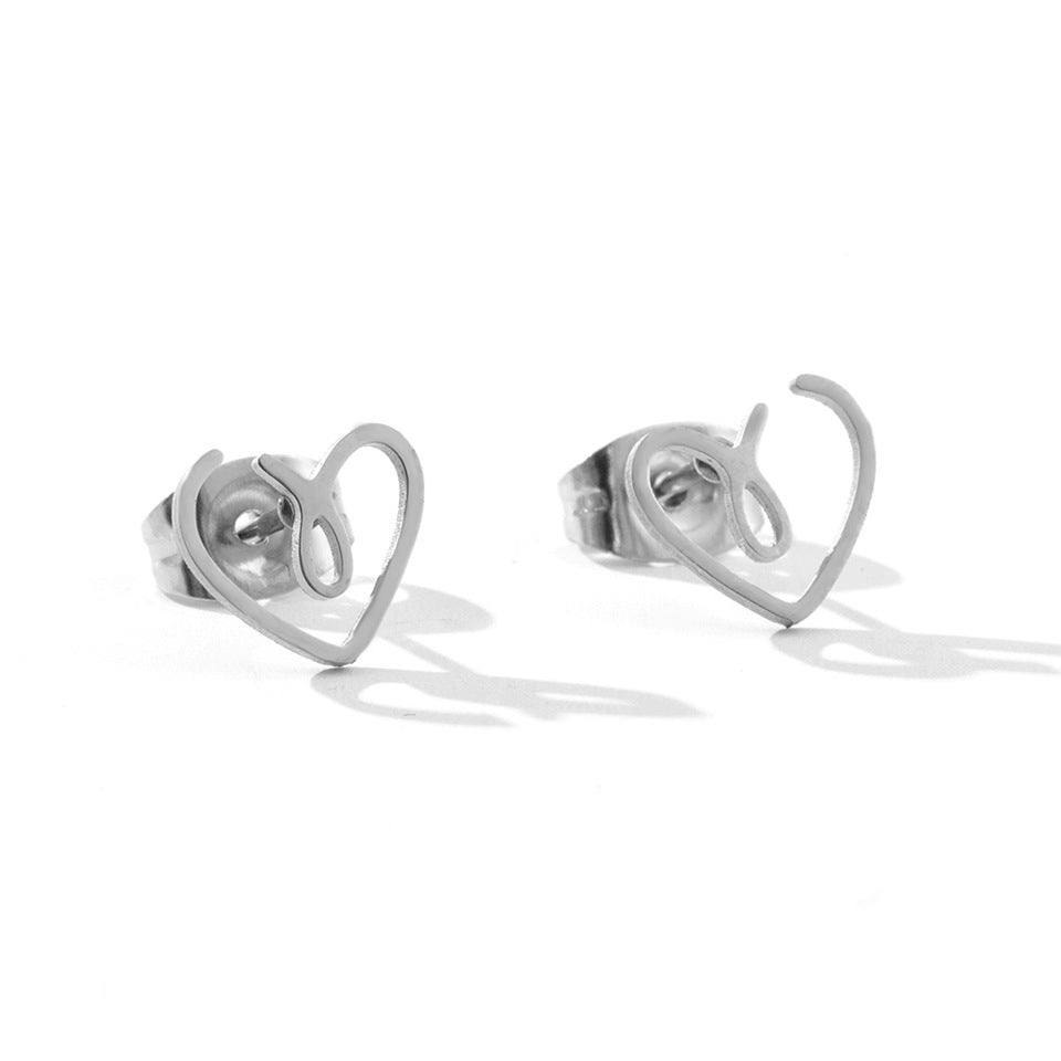 Simple Stainless Steel Geometric Small Ear Cuff and Clip Earrings