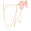 Fashion Heart Butterfly Beads Evil Eye Tassel Sunglasses Chain