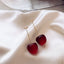 Korean Cherry Berry Long Earrings for Women - Cute Summer Studs