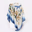 Women's Elegant Floral Print Silk Scarf Kerchief