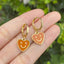 Creative Heart-shaped Smiley Face Ear Clip Earrings