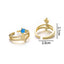 18K Gold Plated Copper Star Zircon Rings - Minimalist Vintage Style Couples Jewelry