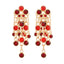 Elegant Retro Tassel Zinc Alloy Rhinestone Layered Chain Drop Earrings