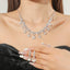 Fashion Bridal Necklace and Earrings Set - Elegant Rhinestone Wedding Jewelry