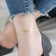 Casual Minimalist 18K Gold Plated Stainless Steel Women's Anklet