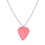 Simple Heart Shape Acrylic Alloy Pendant Necklace with Guitar Pick Charm