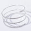 Simple Classic Circle Alloy Bangle with Elastic Triple Row Design