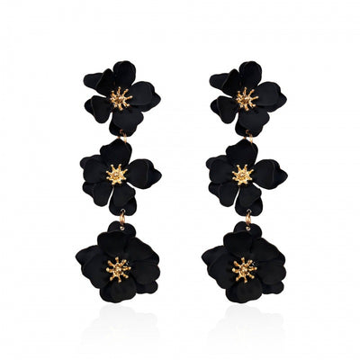 Elegant Bohemian Flower Alloy Drop Earrings