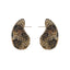 Pair of Geometric Rhinestone Teardrop Stud Earrings