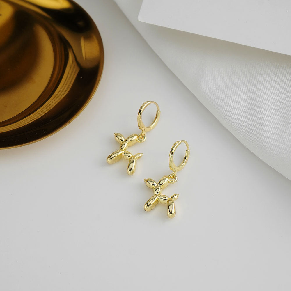 Simple Style Candy Color Balloon Dog Alloy Women's Earrings