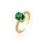 Fashion Geometric Gold Plated Zircon Open Ring for Women