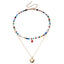 Bohemian Star Moon Multicolor Beaded Layered Necklace