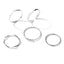 Simple Geometric Minimalist Ring Set - 5 Pieces