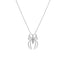 Fashion Insect Heart Shape Stainless Steel Pendant Necklace Metal Stainless Steel Necklaces