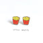 1 Pair Simple Style Food & Letter Wood Print Women's Stud Earrings