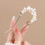 Women's Elegant Pearl Flower Alloy Hairpin - Modern Simple U-Shaped Design