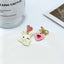 Fashion Cartoon Enamel Butterfly Bow Drop Earrings