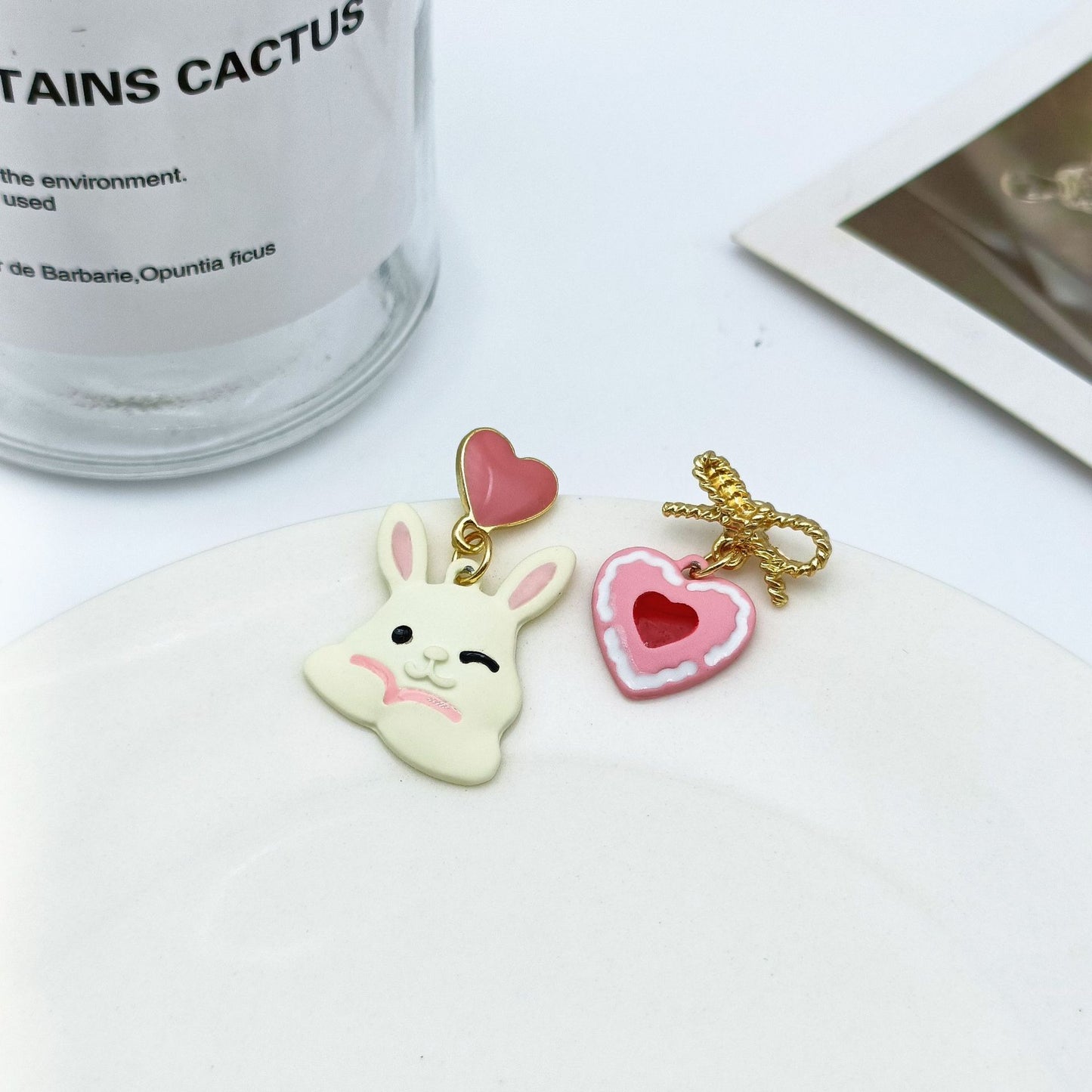 Fashion Cartoon Alloy Enamel Stoving Varnish Drop Earrings