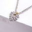 Fashion Heart Zircon Pendant Copper Electroplating Thick Chain Necklace Female