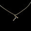 Simple Style 18k Gold Zircon Letter Pendant Necklace