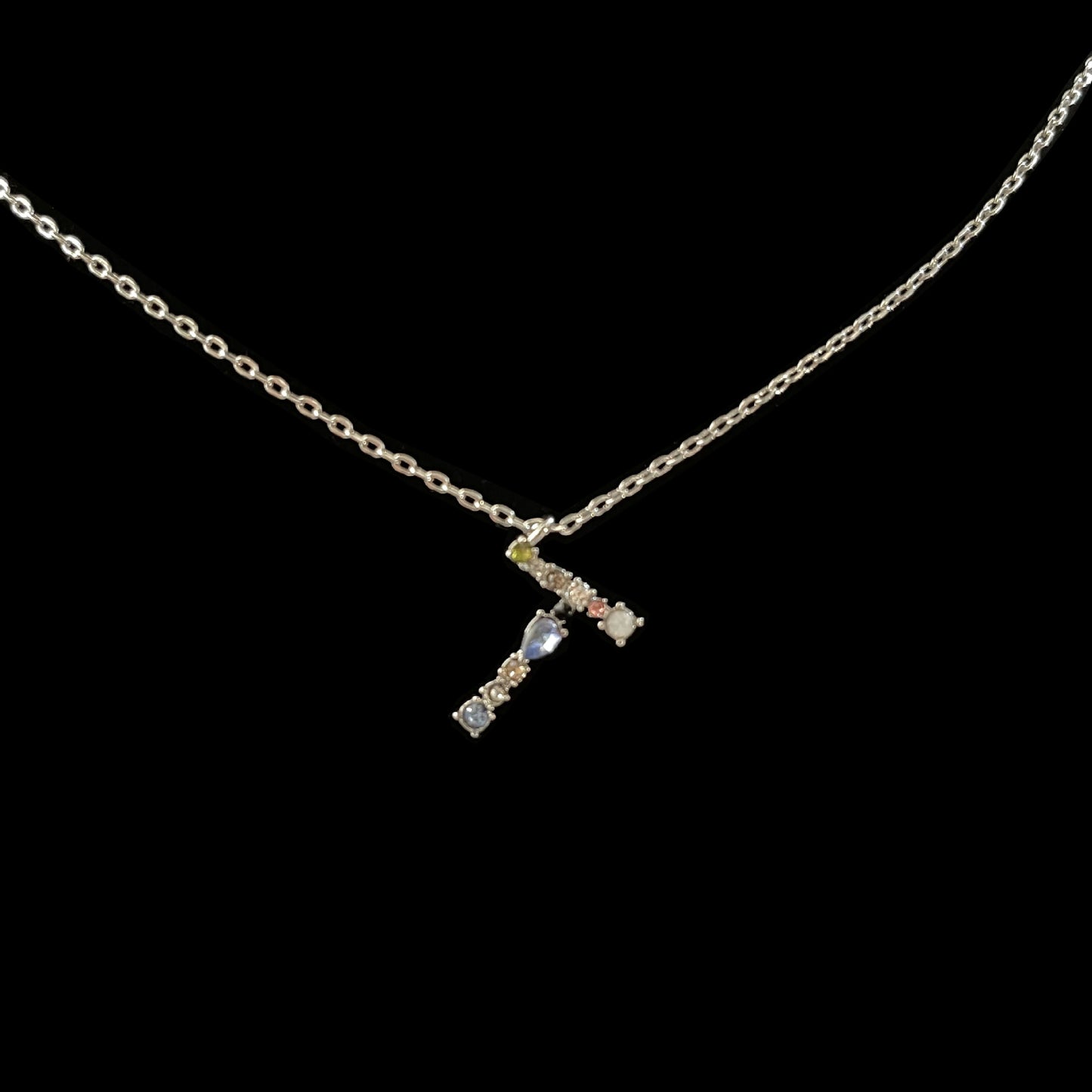 Simple Style 18k Gold Zircon Letter Pendant Necklace