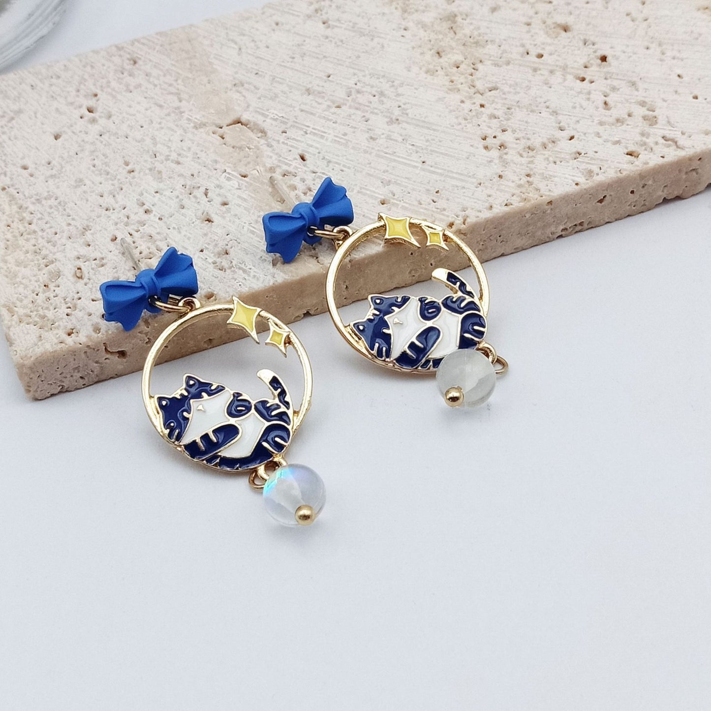 Fashion Cartoon Alloy Enamel Stoving Varnish Drop Earrings