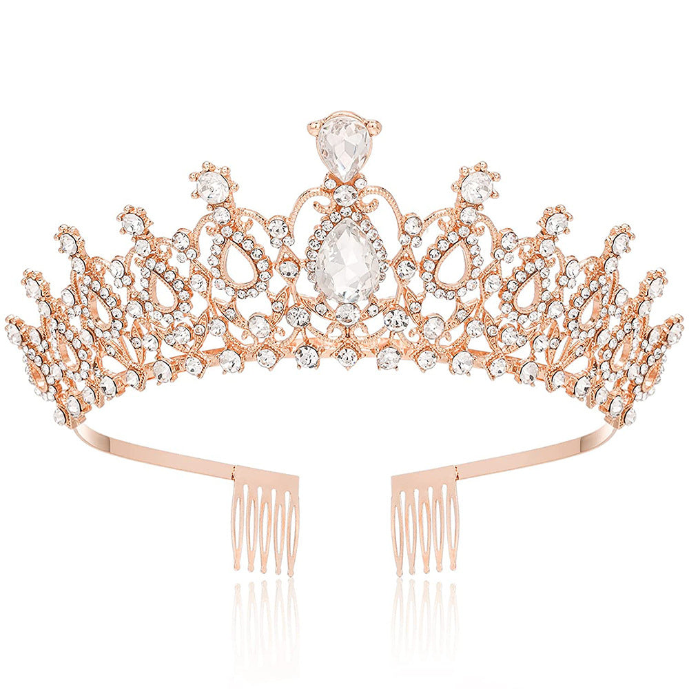 Women's Elegant Rhinestone Bridal Headpiece and Performance Tiara