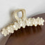 Sweet Flower Acrylic Hair Claw Clip - 11cm Korean Style Shark Hairpin