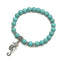 Retro Ethnic Geometric Turquoise Beaded Bracelet Set with Cross Charms