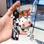 Cute Cow Silicone Keychain Pendant for Bags and Cars