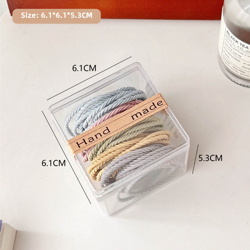 Simple Style Elastic Hair Tie Set - Versatile Seamless Rubber Bands