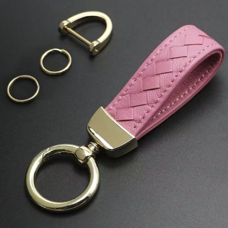 Simple Rhombus PU Leather Zinc Alloy Women's Bag Keychain Pendant