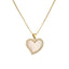 1 Piece Vacation Heart Shape Copper Plating Inlay Shell Zircon Pendant Necklace